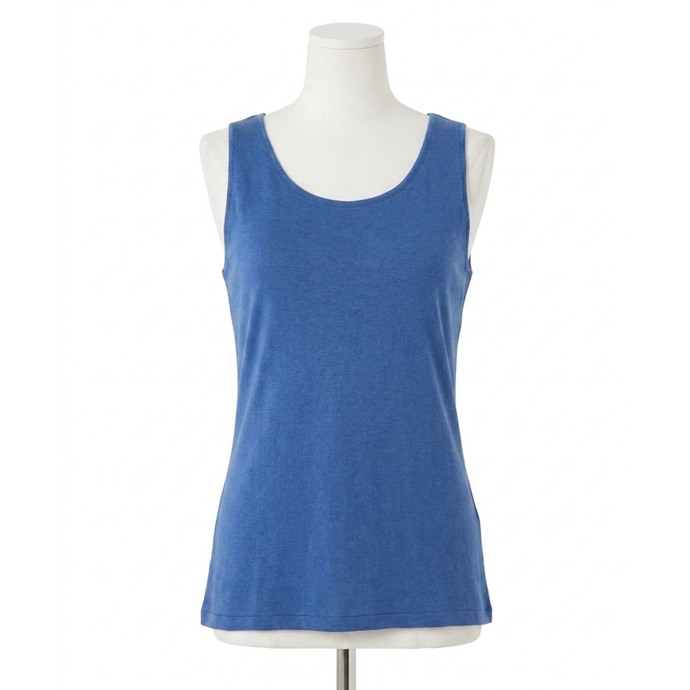 NEW FRENCH KYSS scoop neck tank top in denim